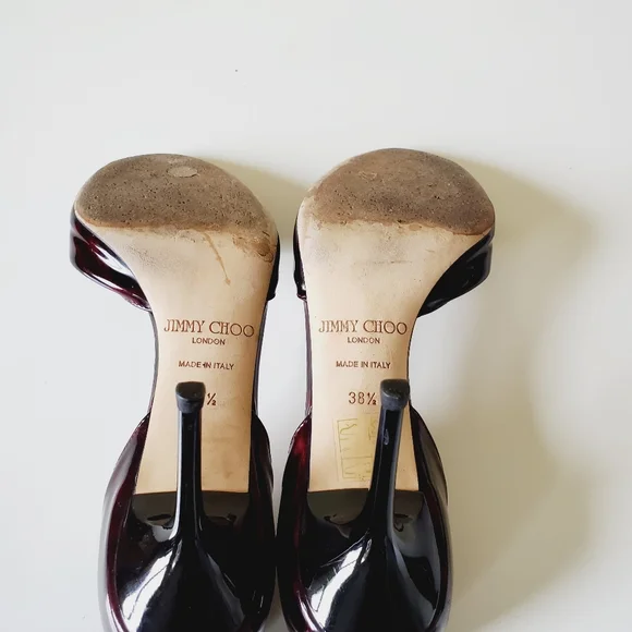 Jimmy Choo Dark Burgundy and Black Formal Shoes